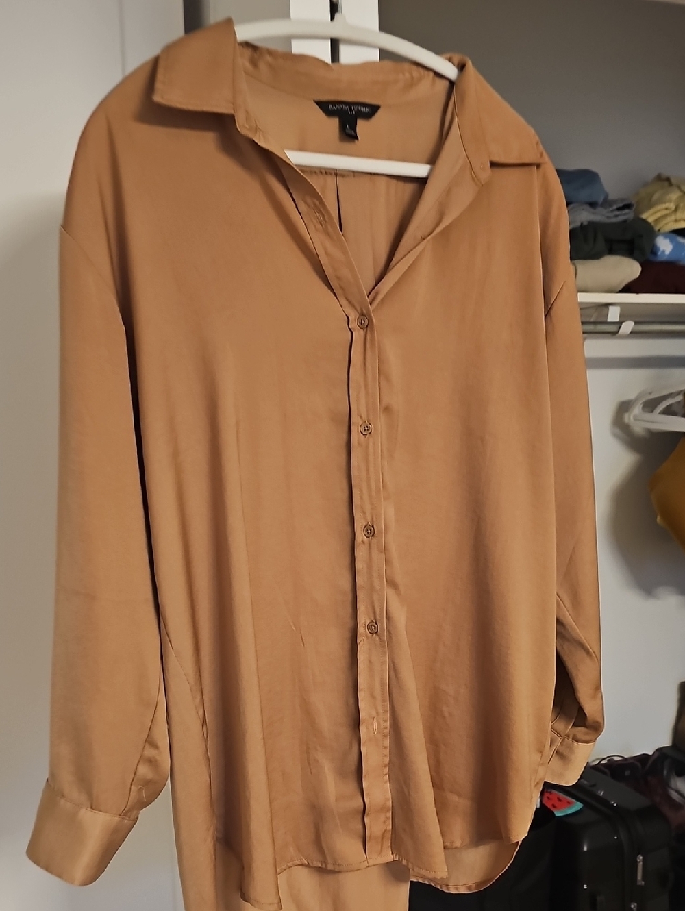 Banana Republic Tan Button-Up Shirt